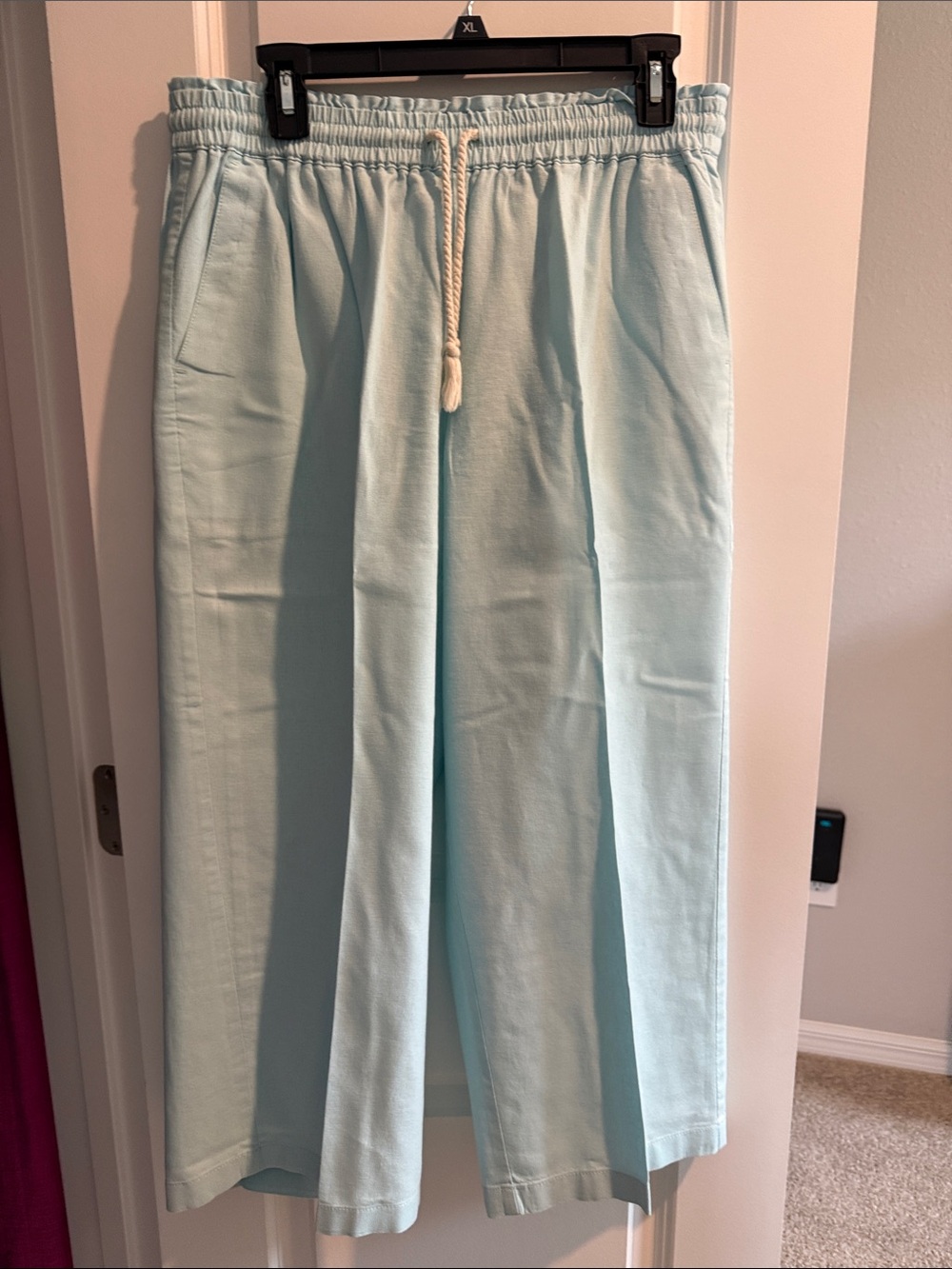 J. Crew Light Turquoise Women’s Drawstring Linen pants
